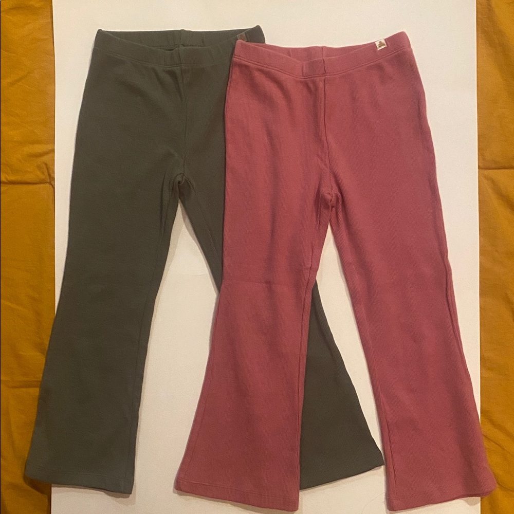 Pink and Green Flared Pants